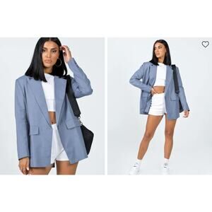 Lioness Welcome Jungle Light Baby Blue Oversized Blazer Light Academia Preppy 12